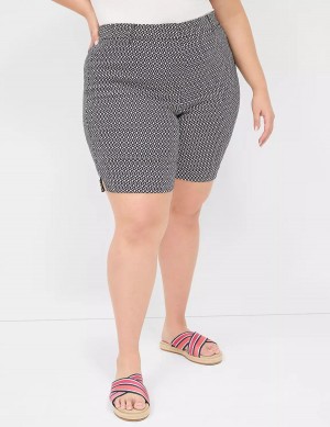 Women Lane Bryant 4-Season Bermuda Shorts Navy | QGY7412PN
