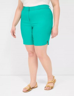 Women Lane Bryant 4-Season Bermuda Shorts Light Turquoise | ICV563TF