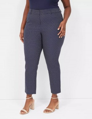 Women Lane Bryant 4-Season Slim Ankle Pants Navy | BRW9813PY