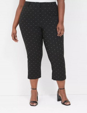 Women Lane Bryant 4-Season Slim Capri Pants Black | PZW2164LP