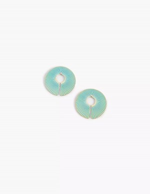 Women Lane Bryant Blue Textured Stud Earrings Gold | AWQ2856UP