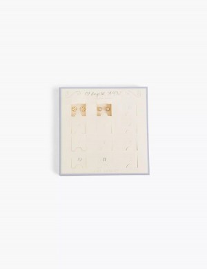Women Lane Bryant Bride 12 Days Til "I Do" Box Earrings Silver | SUN2764KY