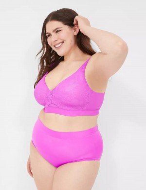 Women Lane Bryant Comfort Bliss Lightly Lined No-Wire Bralettes Light Purple | NGD4618OV