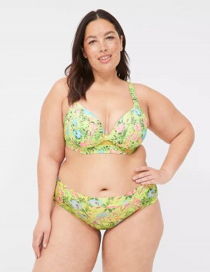 Women Lane Bryant Comfort Bliss Lightly Lined Plunge Bralettes Green | SVI9740SZ