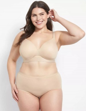 Women Lane Bryant Comfort Bliss Lightly Lined Full Coverage Bralettes Beige | BXU2416UQ
