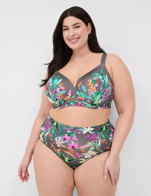 Women Lane Bryant Comfort Bliss Lightly Lined Full Coverage Bralettes Green Multicolor | EJH5541ZI