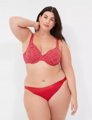 Women Lane Bryant Demi with Lace Unlined Bra Red | WKM4992DW
