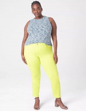 Women Lane Bryant Fitted Crop Crew-Neck Tank Top Light Turquoise | VZY9944CG