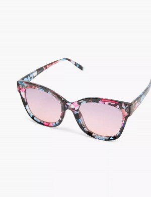 Women Lane Bryant Floral Print Cateye Sunglasses Multicolor | NKV2423WT