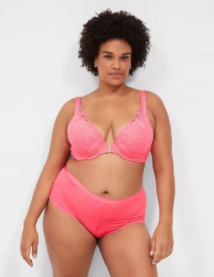 Women Lane Bryant Front-Close Smooth Boost Plunge Bralettes Pink | ALT111EU