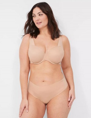 Women Lane Bryant Invisible Edge Thong Panty Beige | AEG961YO