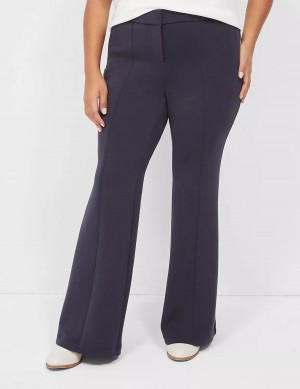 Women Lane Bryant Journey Knit Flare Pants Blue | PVT6643PP