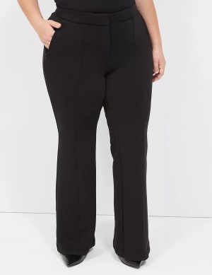 Women Lane Bryant Journey Knit Flare Pants Black | VHF7374PL