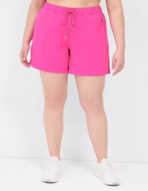 Women Lane Bryant LIVI French Terry Shorts Pink | CHO274XD