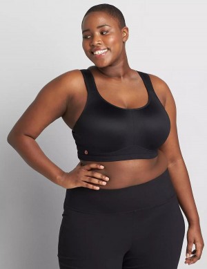 Women Lane Bryant LIVI High-Impact Wicking Underwire Sports Bra Black | TNV189VP