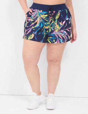 Women Lane Bryant LIVI Stretch Woven Shorts Navy Multicolor | OVD5634LK