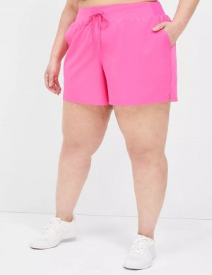 Women Lane Bryant LIVI Stretch Woven Shorts Light Pink | JIJ4075IF