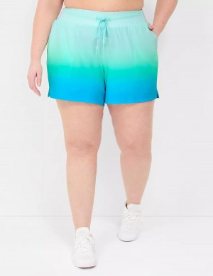 Women Lane Bryant LIVI Stretch Woven Shorts Green | YQF2123AN