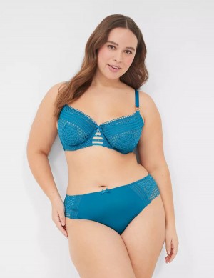 Women Lane Bryant Lace-Back Cheeky Panty Blue | CMX7567HD