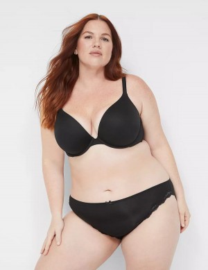 Women Lane Bryant Lace-Trim Bikini Panty Black | XPM3576LE