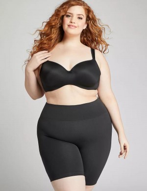 Women Lane Bryant Level 2 Shaping High-Waist Short Briefs Black | ZJW1315RP