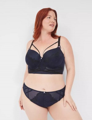 Women Lane Bryant Longline Boost Balconette Bra Blue | QIX7423QP