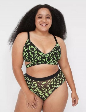 Women Lane Bryant Mesh Crossover Strappy Bralettes Green | ZER1930TA