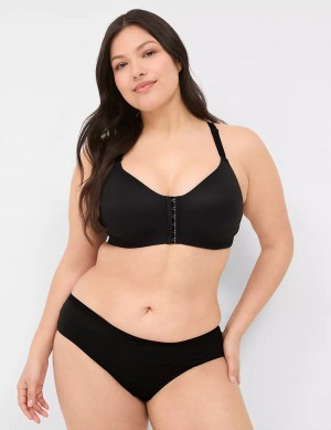 Women Lane Bryant No-Show Lace-Back Hipster Panty Black | WOF9193FD