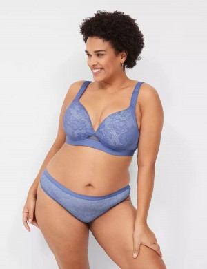 Women Lane Bryant No-Show Thong Panty Blue | FDU2126GI