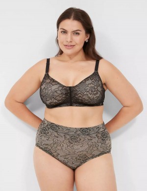 Women Lane Bryant No-Wire with Lace Bralettes Black | XLE3749VL