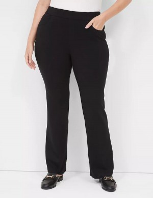 Women Lane Bryant Pull-On Ponte Boot Pants Black | IWE6980KE