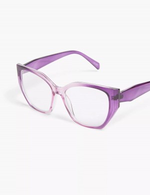 Women Lane Bryant Purple Ombré Cateye Reading Glasses Purple | LKG1545UN