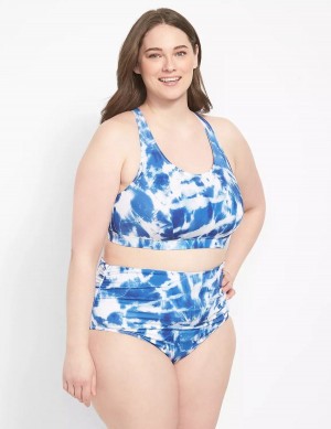Women Lane Bryant Ruched Side High-Waist Swim Briefs Red | AJI3730CF