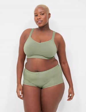 Women Lane Bryant Seamless Strappy-Back Bralettes Green | QVG8341FC