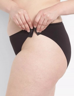 Women Lane Bryant Slick Chicks Adaptive High-Cut Briefs Black | IEA4814SQ