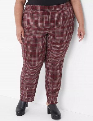 Women Lane Bryant Slim Ankle 4-Season Pants Red | YGB5324OA