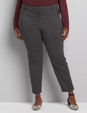 Women Lane Bryant Slim Ankle 4-Season Pants Grey | GUL8070VW