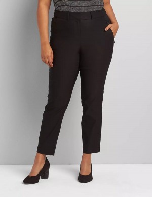 Women Lane Bryant Slim Ankle 4-Season Pants Black | XAG3859VA