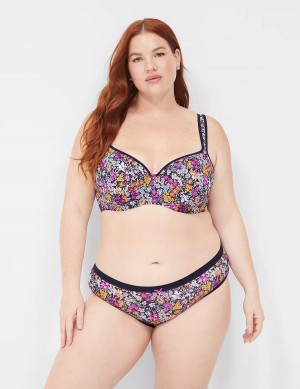 Women Lane Bryant Smooth Lightly Lined Balconette Bra Blue | CZH4249QX