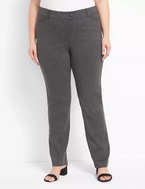 Women Lane Bryant Straight Leg 4-Season Pants Grey | KTU7253RS
