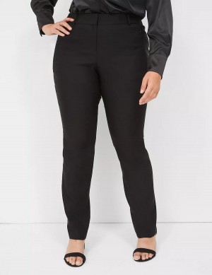 Women Lane Bryant Straight Leg 4-Season Pants Black | VDZ4893MB