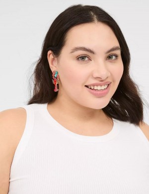 Women Lane Bryant Summer Whimsy Pave Lobster Statement Earrings Gold | BCP5558GT