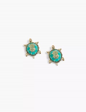 Women Lane Bryant Summer Whimsy Sea Turtle Earrings Gold | UGO6755FN