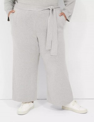 Women Lane Bryant Sweater Pull-On Pants Light Grey | JMS4852NU