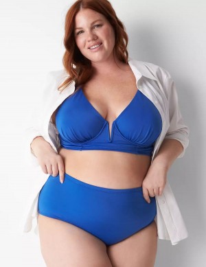 Women Lane Bryant Swim Briefs Blue | NHN3291AL