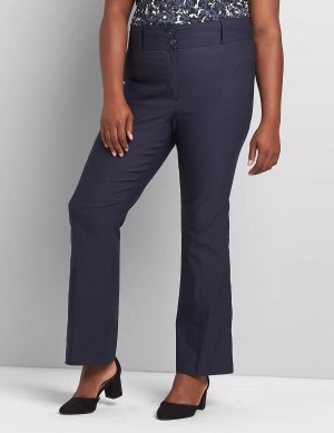 Women Lane Bryant Tighter Tummy High-Rise Boot 4-Season Pants Blue | TQU8231ZL