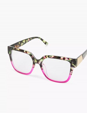 Women Lane Bryant Tortoiseshell Print & Pink Cateye Reading Glasses Black Red | XZE7868JA
