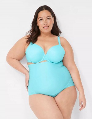 Women Lane Bryant Totally Smooth Lightly Lined Full Coverage Bralettes Turquoise | AOG5663HS