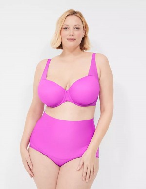 Women Lane Bryant Totally Smooth Lightly Lined Balconette Bra Light Purple | QPD3111IT