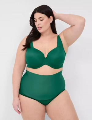 Women Lane Bryant Totally Smooth Lightly Lined Balconette Bra Dark Green | IHB686HV
